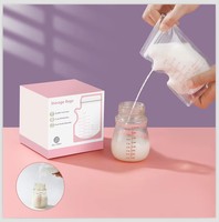 Sachet Doypack de forme spéciale en plastique de qualité alimentaire avec fermeture éclair supérieure, sac d'emballage transparent pour le stockage du lait maternel