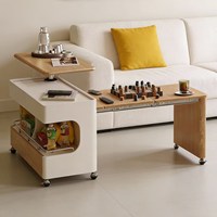 Table basse transformable multifonctionnelle en bois massif de style minimaliste moderne Jinruishengda, petite taille, extensible, mobile, pour la maison