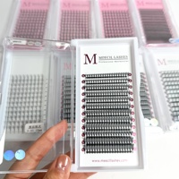 Nouvelles extensions de cils Comic Wings améliorées, éventails pré-faits en plumes pour un volume doux, super doux, faits à la main, haute qualité 0,05 mm, forme en spirale