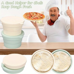 Contenitore lievitante per pasta di Pizza in Silicone con coperchio, riutilizzabile pieghevole per uso alimentare - Product Image 3