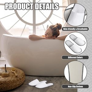 Offre Spéciale pantoufles jetables en vrac taille adulte épaissie de haute qualité logo personnalisé pour la maison sans chaussures - Product Image 4