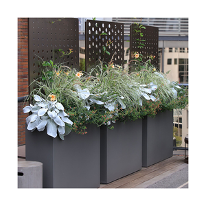 <span class=keywords><strong>Pot</strong></span> de fleurs rouillés d'extérieur personnalisés, grands Pots carrés <span class=keywords><strong>en</strong></span> acier, décoratifs pour l'extérieur - Product Image 5