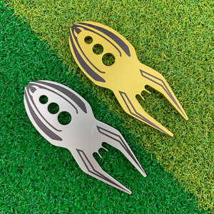 <b>Golf</b> Divot Tool Zinc Alloy Multifunctional Pitchfork Green Fork Accessory For <b>Golf</b> Course Repair - Product Image 2