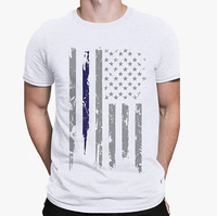 T-shirts pour hommes 100% coton imprimés, vêtements décontractés - Anti-boulochage et anti-rétrécissement