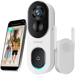 Sonnette vidéo intelligente Botslab Elite R810SE 2K avec antenne intégrée, alimentation par batterie, prise en charge de l'application Tuya, écran tactile - Product Image 1