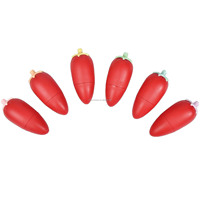 Stylo surligneur portable mini 6 pièces, motif tomate et carotte, mignon et kawaii, pour étudiants, marquage de notes, dessin manuel, papeterie, cadeau