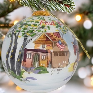 Bán buôn tùy chỉnh tay sơn thủy tinh bóng đồ trang sức cho kỳ nghỉ bên cây giáng sinh đồ trang trí ODM/OEM nhà máy trực tiếp - Product Image 1