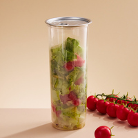Canette en plastique PET transparente 380ml 500ml 600ml 1020ml pour boissons gazeuses et jus, avec anneau d'ouverture facile