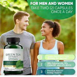 Kapsul Ekstrak Teh Hijau <span class=keywords><strong>EGCG</strong></span> Pembakar Lemak Suplemen <span class=keywords><strong>Herbal</strong></span> Dewasa Pelangsing Pendukung Kesehatan Pencernaan Teh Hijau Matcha Organik - Product Image 3