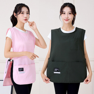 Delantal Impermeable Tipo Capa para Estilistas, Chaleco Negro sin Mangas para Peluqueros, para <span class=keywords><strong>Hombres</strong></span> y Mujeres - Product Image 2