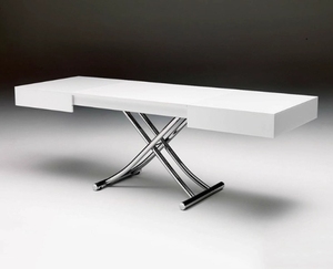 Kratzfester Steinplatten-Tisch mit Hubfunktion Ausziehbar 120-200cm Multifunktionaler Kaffee- & Esstisch - Product Image 1