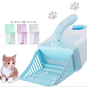 Лопатка для кошачьего туалета, инструмент для очистки кошачьего туалета, креативная ложка с ведром, интегрированная новая лопатка для кошачьего туалета