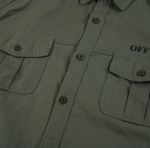 Camisa de <span class=keywords><strong>Hombre</strong></span> para Primavera, Talla Grande, Holgada, de Algodón Transpirable, de Alta Calidad, para Uso Diario Informal, de Color Sólido - Product Image 5