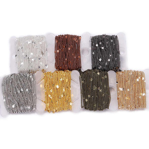 Thin <b>Chain</b> <b>Necklace</b> <b>Chain</b> 18K Gold Plated Copper Clad Iron For Jewelry Making DIY Accessories Bulk Yiwu Origin - Product Image 5