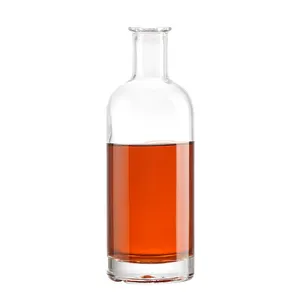 Bouteilles en verre de whisky avec logo personnalisé Bouteille de jus de vodka Bouteilles de boisson et de bière