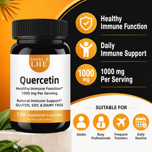Cápsulas Vegetarianas de Quercetina Shecome Certificadas por GMP, Apoyan la Salud Inmune y Respiratoria para Hombres y Mujeres, Suplemento de Quercetina - Product Image 3