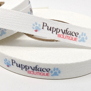 Logo d'impression coloré personnalisé <span class=keywords><strong>ruban</strong></span> de <span class=keywords><strong>coton</strong></span> naturel <span class=keywords><strong>sergé</strong></span> de marque <span class=keywords><strong>ruban</strong></span> à chevrons fleur <span class=keywords><strong>ruban</strong></span> de <span class=keywords><strong>coton</strong></span> pour emballage cadeau - Product Image 4