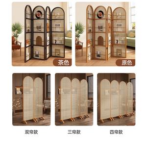 Panel de partición de pared de oficina móvil Vintage, <span class=keywords><strong>divisor</strong></span> de cinta de caña de ratán para el hogar, oficina, Hospital, escuela, aplicación - Product Image 6