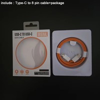 Cables de Carga Rápida PD con Trenzado de Nailon, Totalmente Compatibles, Anti-Rotura, USB Tipo C a 8 Pines para iOS