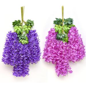 Guirnalda de Flores de Glicinia de Seda Artificial Hechas a Mano, Decoración Moderna y Ecológica para Bodas, Día de la Madre, Hogar y Navidad - Product Image 1