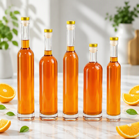 Bouteilles en verre transparent toutes tailles pour spiritueux, avec surface givrée mate et bouchon, pour commandes de marque privée de whisky de distillerie