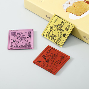 Imanes Acrílicos Cuadrados Personalizados para Refrigerador con Diseño de Gato de Dibujos Animados, Pegatinas Magnéticas, Regalo Personal - Product Image 1