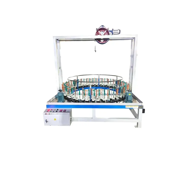 Máquina de trançar mangas de fibra de vidro com 96 eixos, fabricante de máquina de trançar mangueiras de alta velocidade com novo design