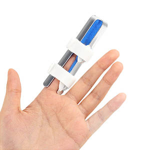 Aluminium Alloy Frog Baseball <span class=keywords><strong>Splint</strong></span> Jari Tetap Sendi Terbuka Empat Sendi Lentur Dukungan Jari Belat - Product Image 5