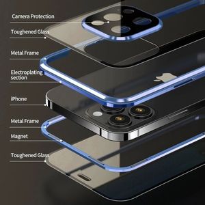 Nuovo metallo magnetico adsorbimento per <span class=keywords><strong>iPhone</strong></span> <span class=keywords><strong>13</strong></span> <span class=keywords><strong>Pro</strong></span> Max <span class=keywords><strong>con</strong></span> <span class=keywords><strong>fotocamera</strong></span> copertura di <span class=keywords><strong>protezione</strong></span> per obiettivo per 12 11 <span class=keywords><strong>Pro</strong></span> XR XS doppio lato cassa di vetro - Product Image 2