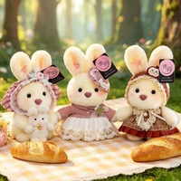Boneka Beruang Ibu dan Bayi Lisa OEM ODM, Topi Bordir Renda, Boneka Super Lembut, Dekorasi Rumah, Hadiah Anak, Kenyamanan Emosional