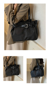 Fashion tote <b>bag</b> with belt <b>buckle</b> design and classic style - Product Image 6