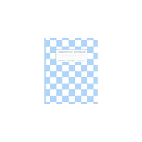 Cahier de composition à carreaux rose/marron/noir avec logo personnalisé pour l'école primaire