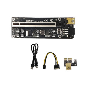 009S <span class=keywords><strong>Plus</strong></span> การ์ดไรเซอร์ PCI-E,009S อะแดปเตอร์ PCI Express 4pin 6Pin ไปยังสาย USB 3.0ตัวขยาย1X 16X - Product Image 2