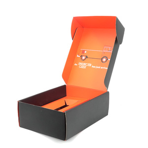 Cajas de Embalaje Negras y Naranjas para Pequeñas Empresas, Impresión Personalizada al por Mayor para Regalos Sorpresa, Envíos y Fiestas - Product Image 4