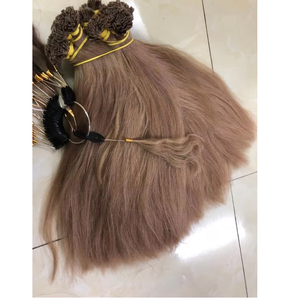 Extensiones de Cabello Humano Micro Link, Cabello Indio Remy, Doble Trama, Color Marrón Natural para Uso Profesional - Product Image 1