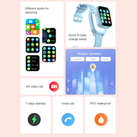 Montre Téléphone Mobile 4G K26 pour Enfants, Double Usage Collier/Bracelet, Paiement, GPS, Appel Vidéo, Carte SIM Incluse