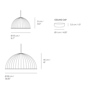 Pantalla de Lámpara Acústica de Fibra de Poliéster Ecológica para Interiores de Cafeterías - Product Image 3