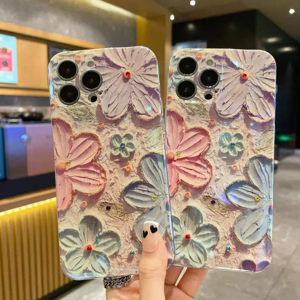 Moko flower mobile phone accessories cases luxury back cover phone cover Mobile phone case for iphone 11 12 13 14 pro max case