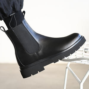 Nouvelles Bottes Chelsea pour Hommes 2026 – Style Britannique Automne-Hiver, Bottes Chukka Mi-Hautes en Cuir Véritable Antidérapantes pour Extérieur et Quotidien - Product Image 3