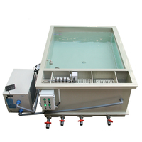 Système compact de bassin à poissons carré Cowater SFT-05 avec filtre, en PP de qualité alimentaire, traitement de l'eau pour bassin à koïs, entretien quotidien facile