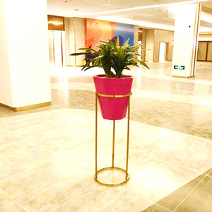 Pot de fleurs créatif en fibre de verre, forme irrégulière, jardinières d'extérieur pour centre commercial, design moderne, plantes décoratives colorées - Product Image 3