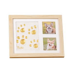 Lot de 3 cadres souvenirs en bois blanc pour empreintes de mains et de pieds de bébé, avec kit d'argile paysage, personnalisable avec nom et mois, vente en gros - Product Image 5