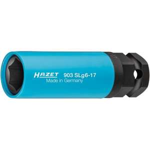 HAZET - 903SLG6-19 Douille à chocs 6 points longs carrés 1/2 ''avec profil de traction pour le montage des roues - Product Image 1