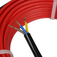 Kit de calefacción de suelo radiante eléctrico con cable en T, 120V/240V, 12 W/m y 3,14 W/FT, incluye termostato, 15 años de garantía