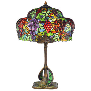 <span class=keywords><strong>Lampe</strong></span> de table Tiffany en mosaïque avec abat-jour en verre coloré peint à la main, base en <span class=keywords><strong>cuivre</strong></span> pur, opérateur à chaîne, capuchon à <span class=keywords><strong>souder</strong></span> - Product Image 3