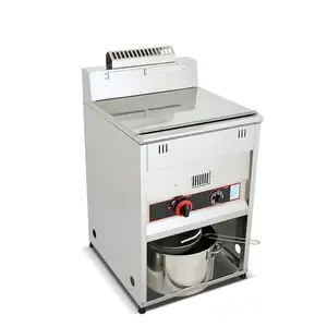 Commercial Restaurant Equipment Stainless Steel Chicken Fried Deep Friers Gas Power with Temperature Control Used Condition