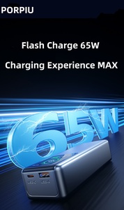 Porpiu Hot Bán xách tay 20000mAh ngân hàng điện LED hiển thị cho Iphone các thiết bị khác công suất cao 65 Wát Công suất đầu ra - Product Image 3