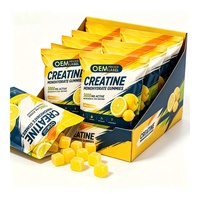 Complément alimentaire en gommes pré-entraînement OEM Gym, 5000 mg de créatine monohydrate, gommes pour développer les muscles, gommes pour booster l'énergie