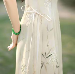 Vestido de noche chino moderno <span class=keywords><strong>Hanfu</strong></span> Qipao estilo dulce transpirable para chicas jóvenes uso diario y ocasiones elegantes - Product Image 5