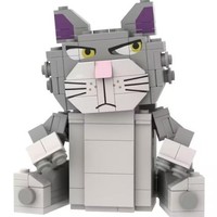 Bloques de Construcción de Plástico ABS, Juego de Juguetes en Miniatura de Gato, Escala 1:12, Juguete de Construcción Educativo, Ensamblaje DIY para Niños, Venta al Por Mayor
